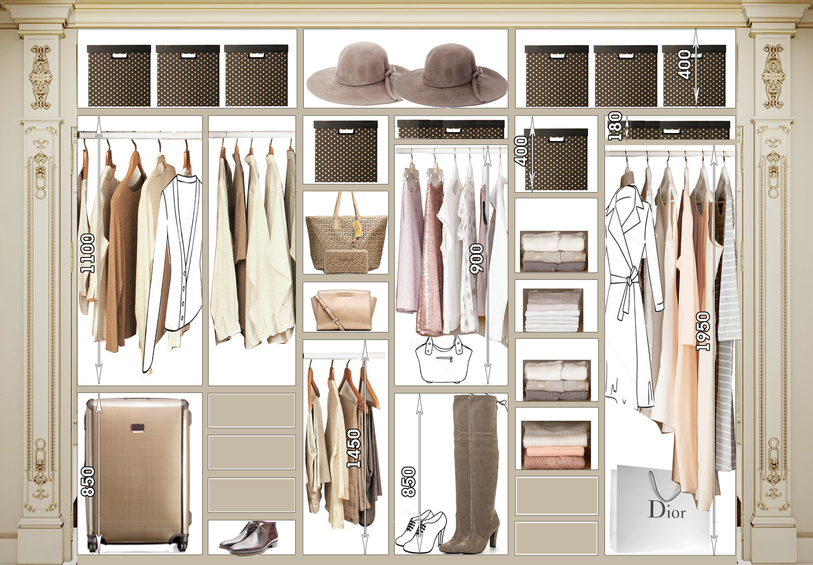 Наполнение шкафа: Как рассчитать, чтобы все вещи поместились