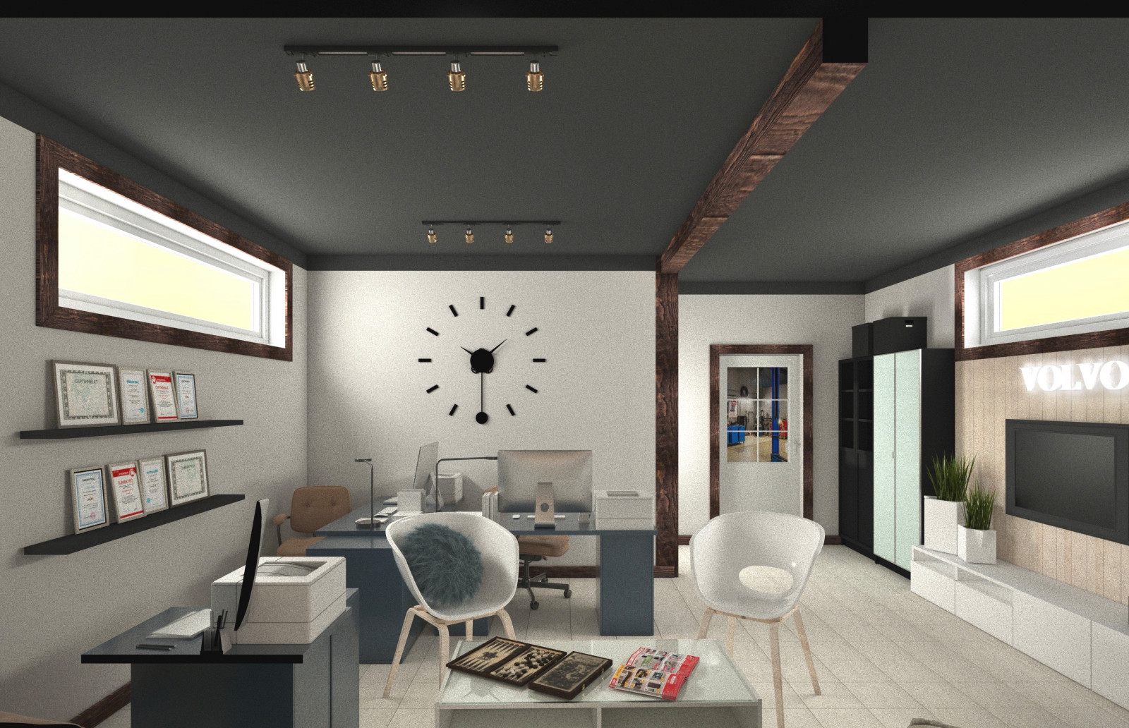 Зона ожидания автосервиса Volvo