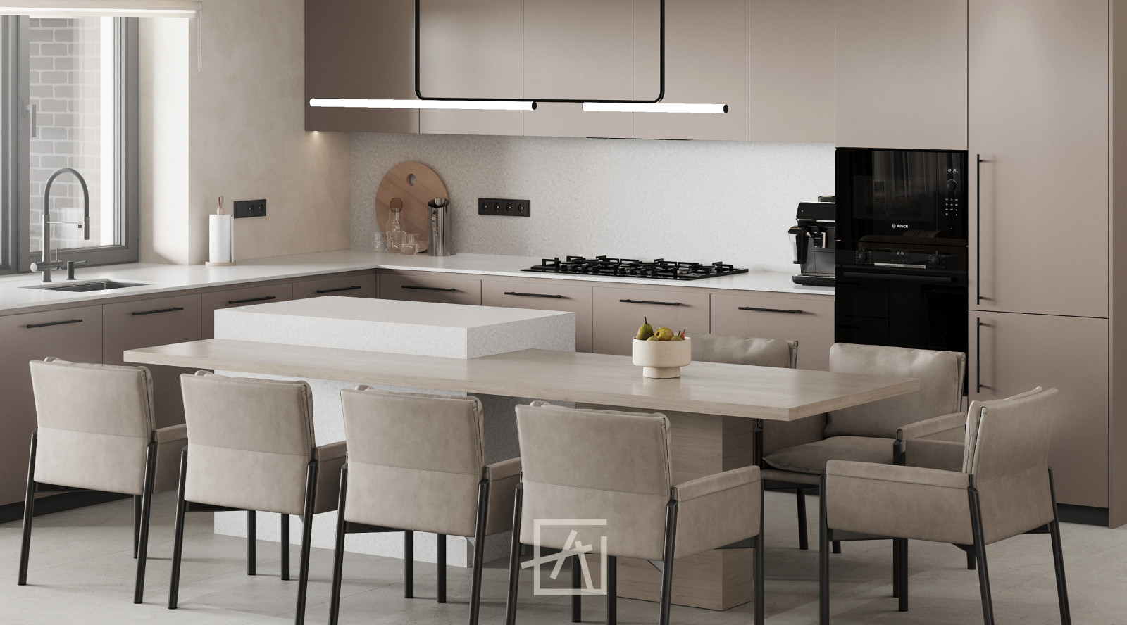 Кухня-гостиная 56 м²