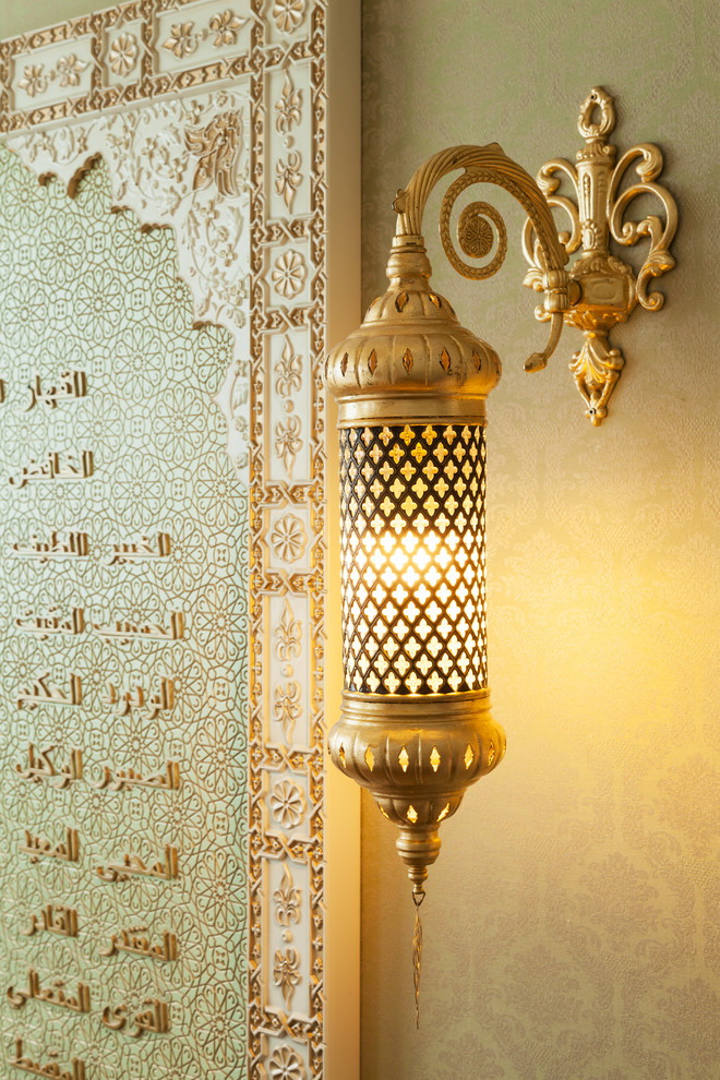 Светильник, ручная доработка (золотая поталь)