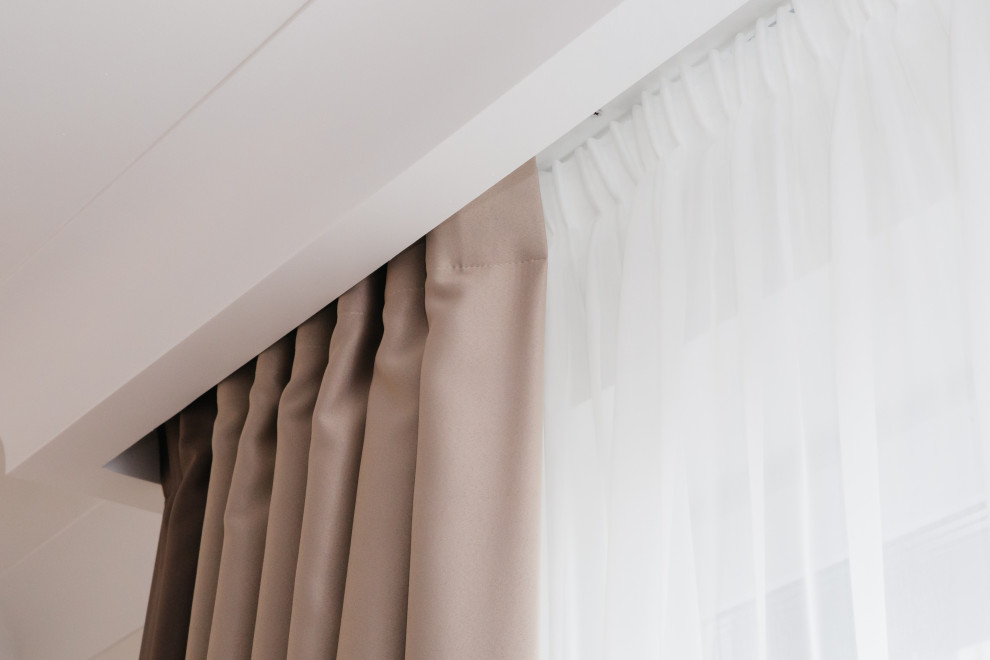 Мужская спальная, шторы блекаут  (ЖК Венский лес г. Уфа)