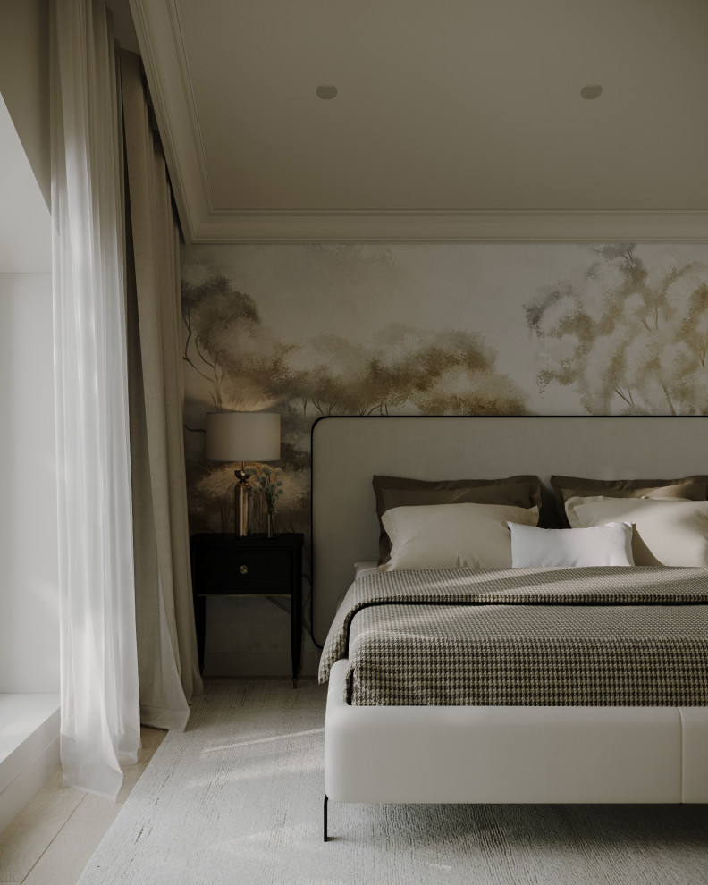 Атмосферная спальня в частном доме