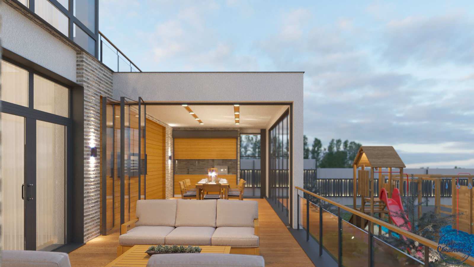 Проект двухэтажного индивидуального дома