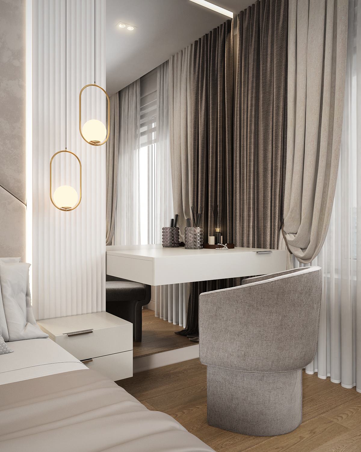 Элегантная современная трехкомнатная квартира