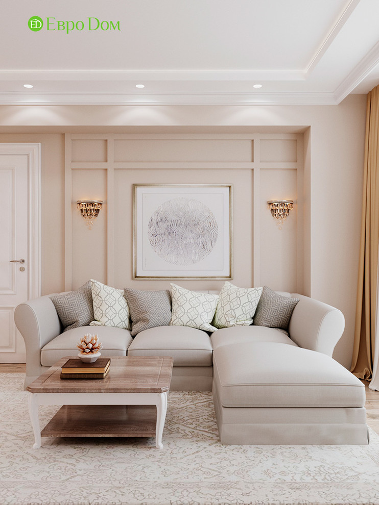 Дизайн трехкомнатной квартиры 83 кв. м в стиле неоклассика. Фото проекта