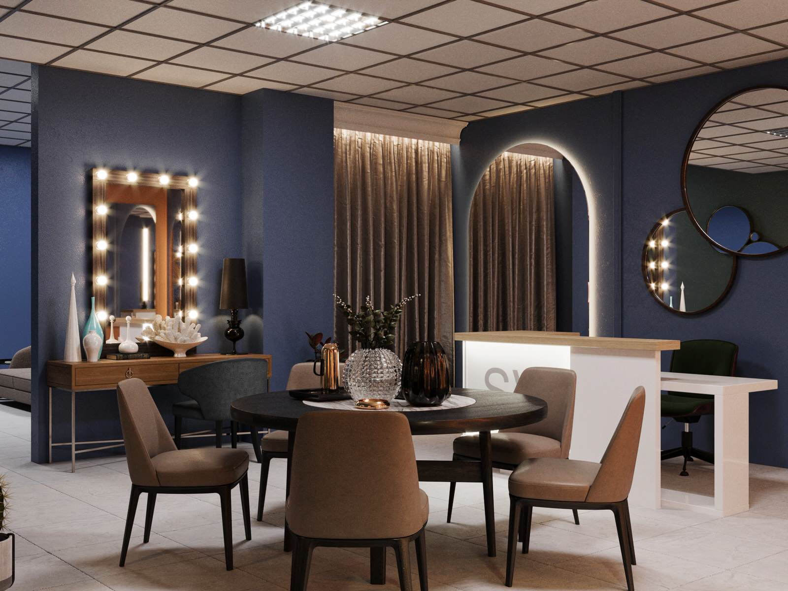 Обложка проекта: Визуализация Шоу-рум зеркала