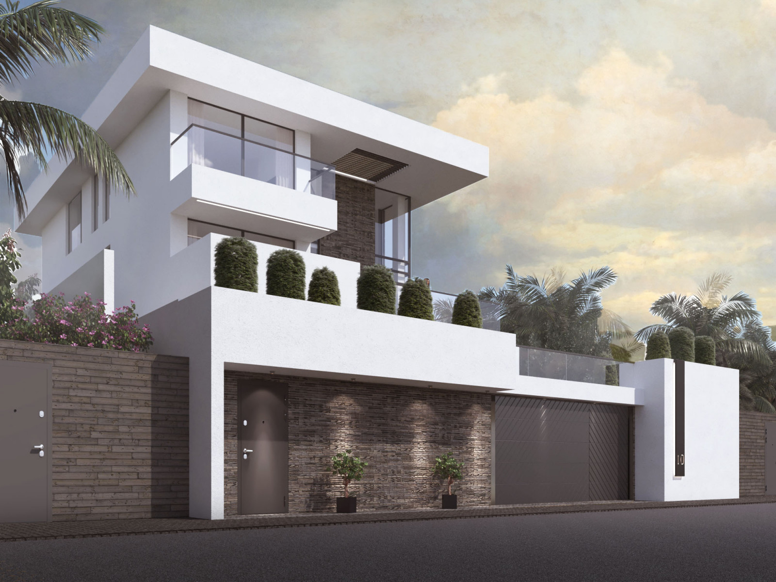 Террасированный дом на рельефе в Сочи