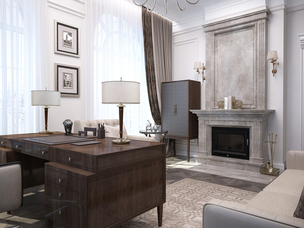 Обложка проекта: Кабинет-каминная.