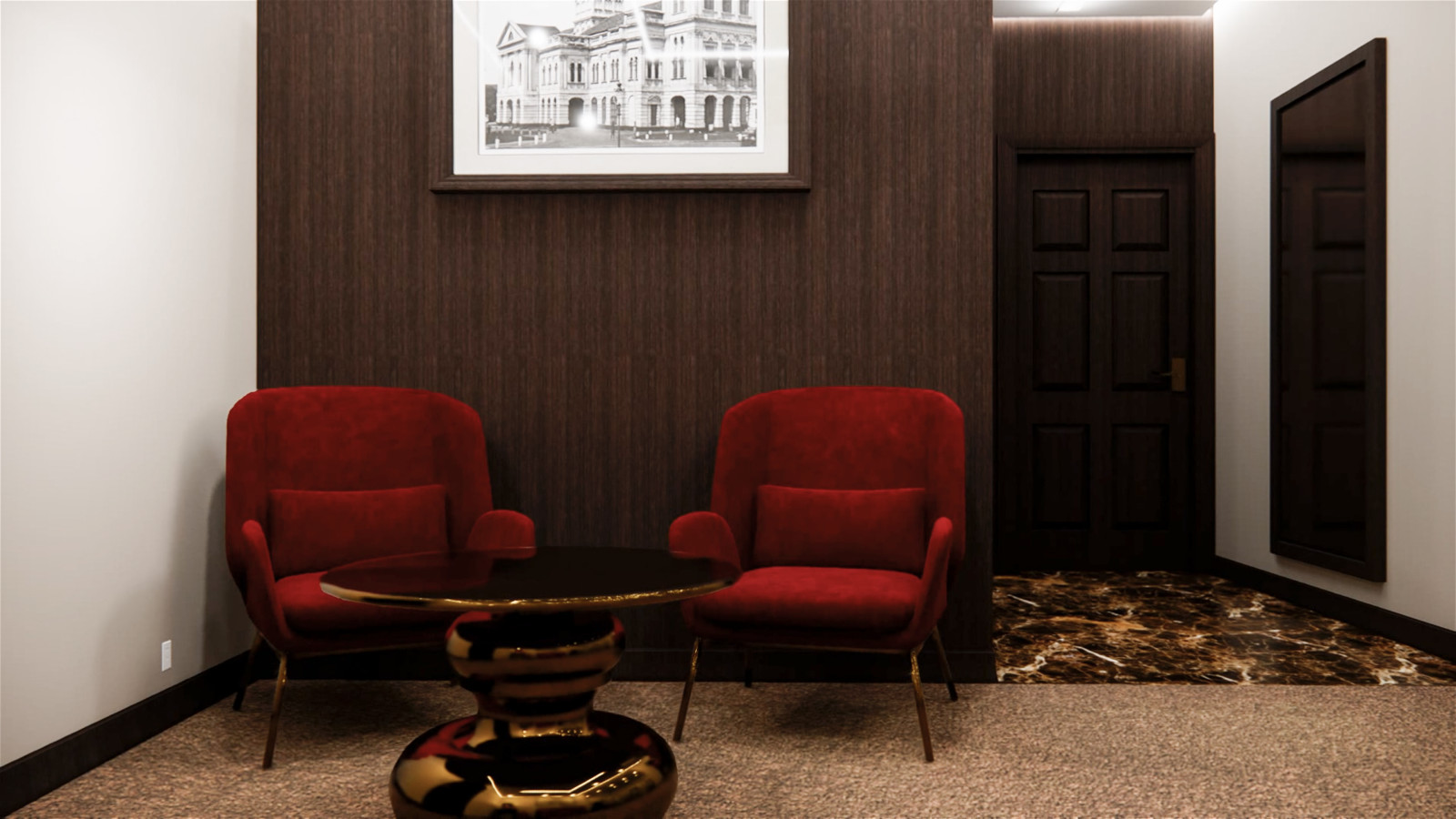 Визуализация проекта отеля в китайском стиле