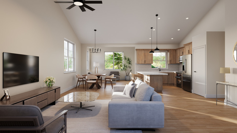 Private house, renovation and remodeling project, 3D visualization.