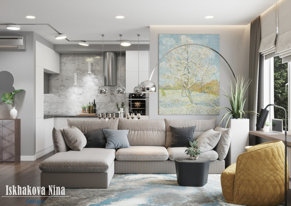 Обложка проекта: Однокомнатная квартира с видом на лес