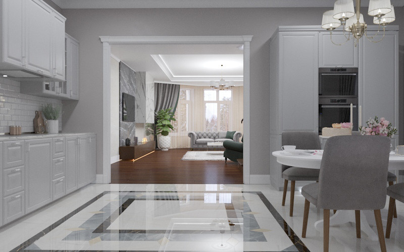 Классика. Проект в пос."Снегири" в г.Томск 2019 г.