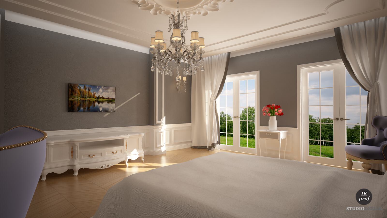 Проект спальни в классическом стиле
