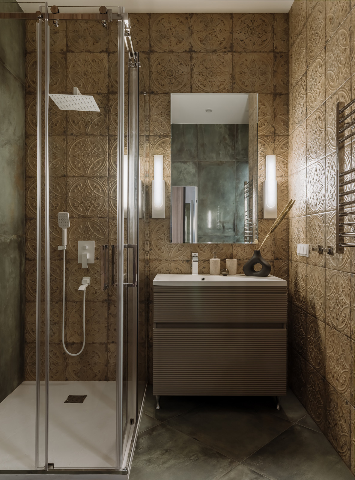 Kiss of foggy forest