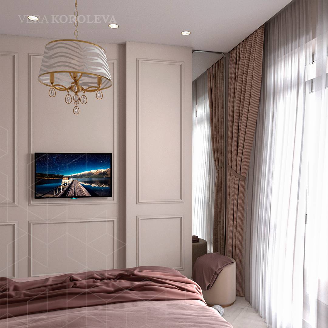 Дизайн двухкомнатной квартиры для семьи с девушкой-подростком в ЖК "Ультра Сити"