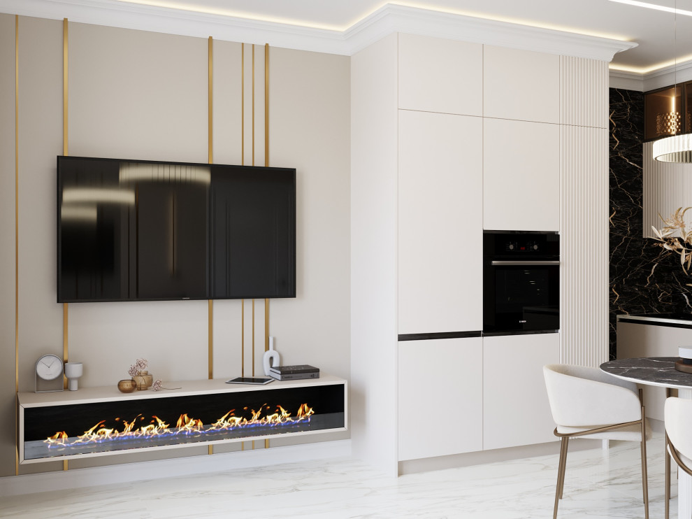 ЖК Хрустальный,гостиная-кухня