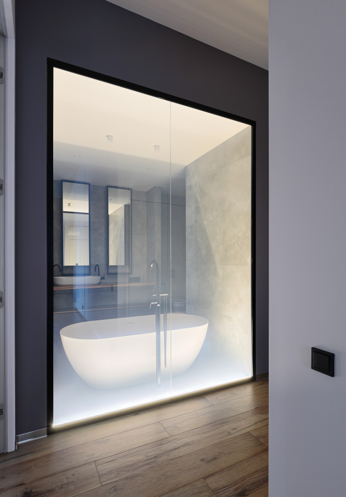 Модная квартира с балками на потолке