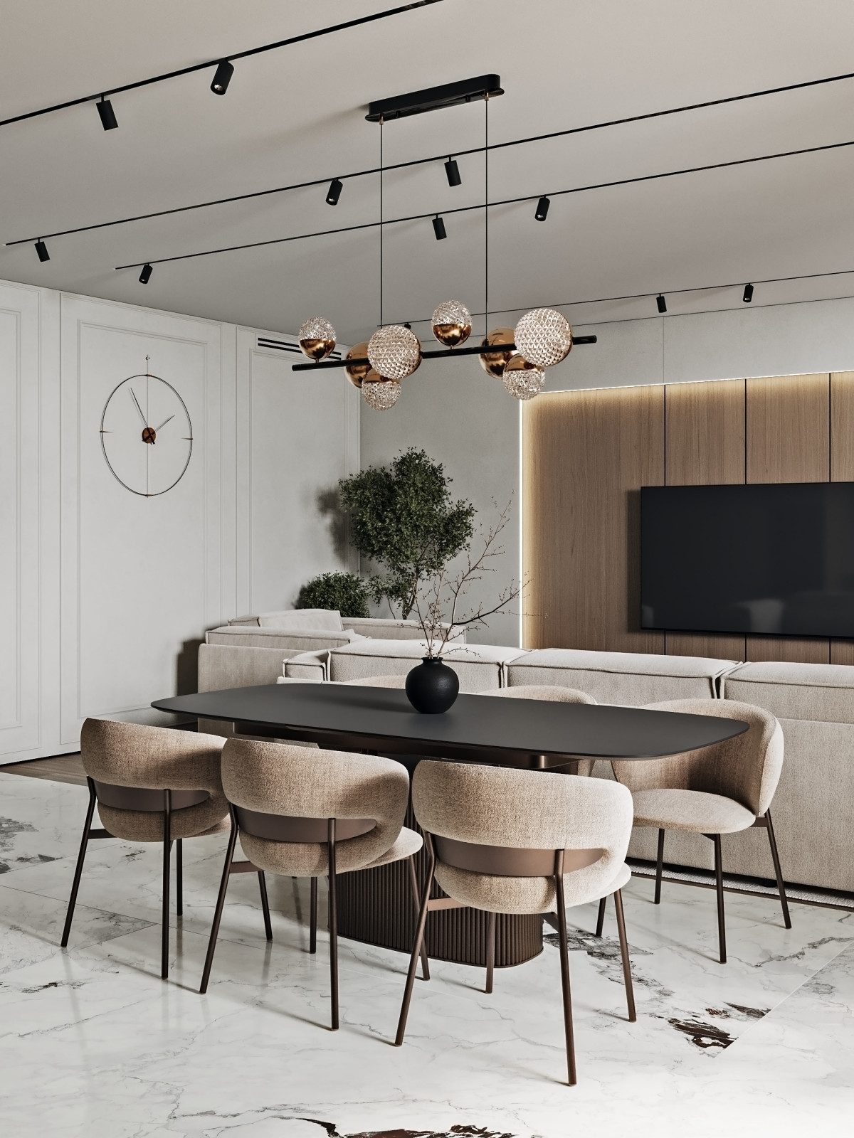 Дизайн интерьера квартиры в современном стиле в ЖК Шмитовский