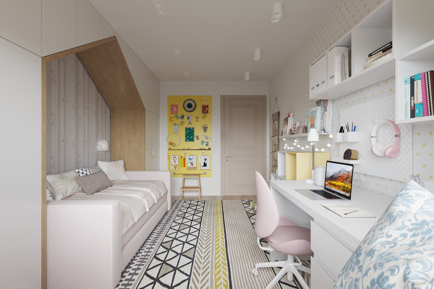 Колоритная квартира для семьи с двумя детьми (девочками)