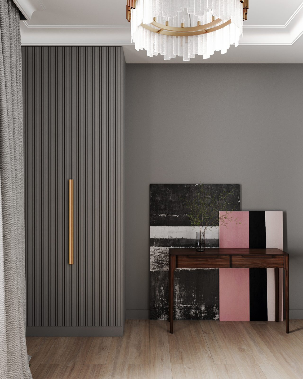 Стильный дом с красными акцентами