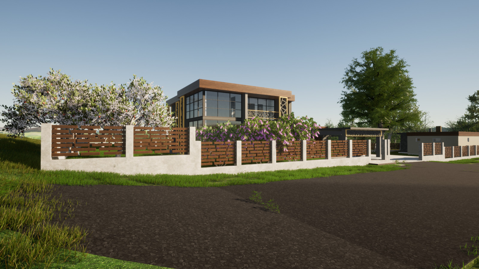 Двухэтажный дом в современном стиле