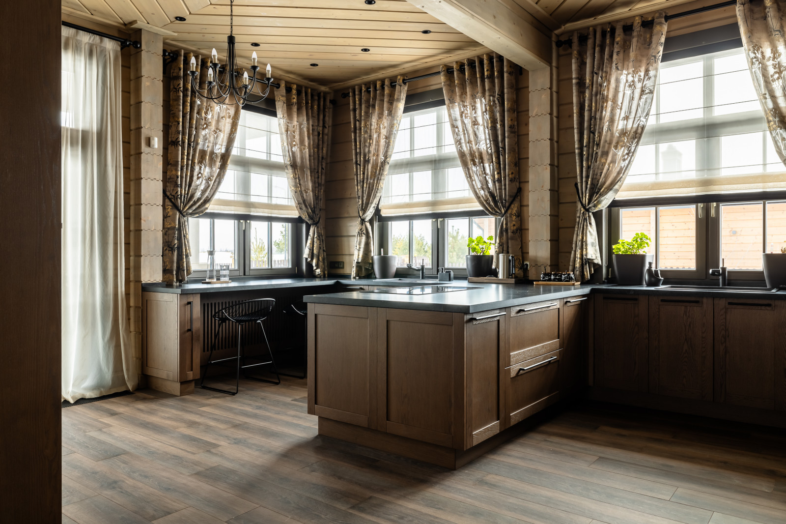 Кухня из массива дуба