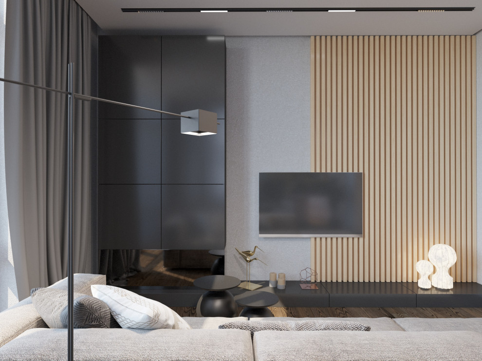 Современный интерьер двухуровневой квартиры