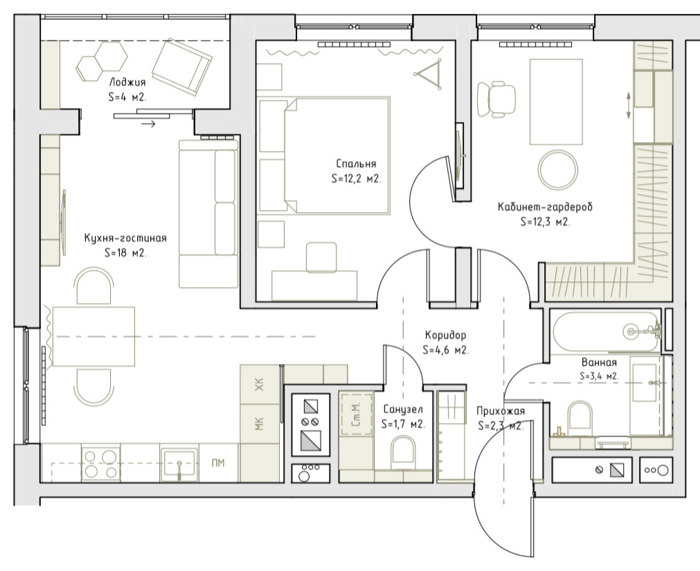 Квартира в ЖК Гринада.