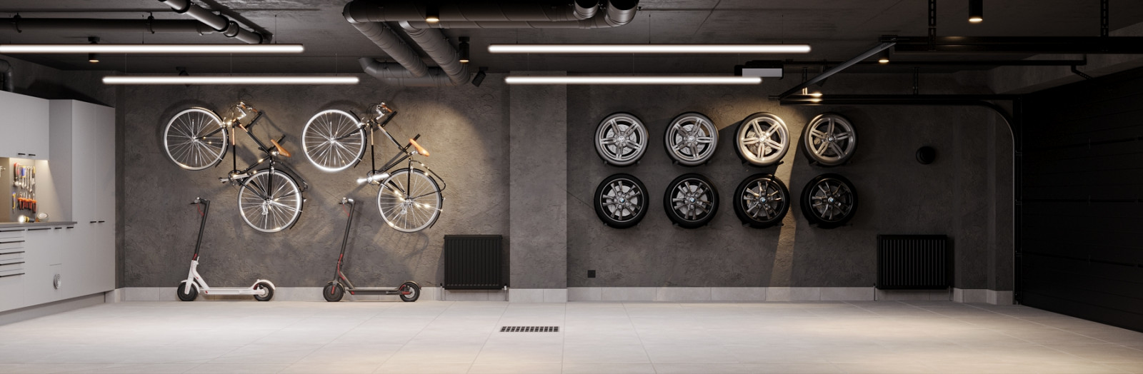 Гараж на две машины в частном доме