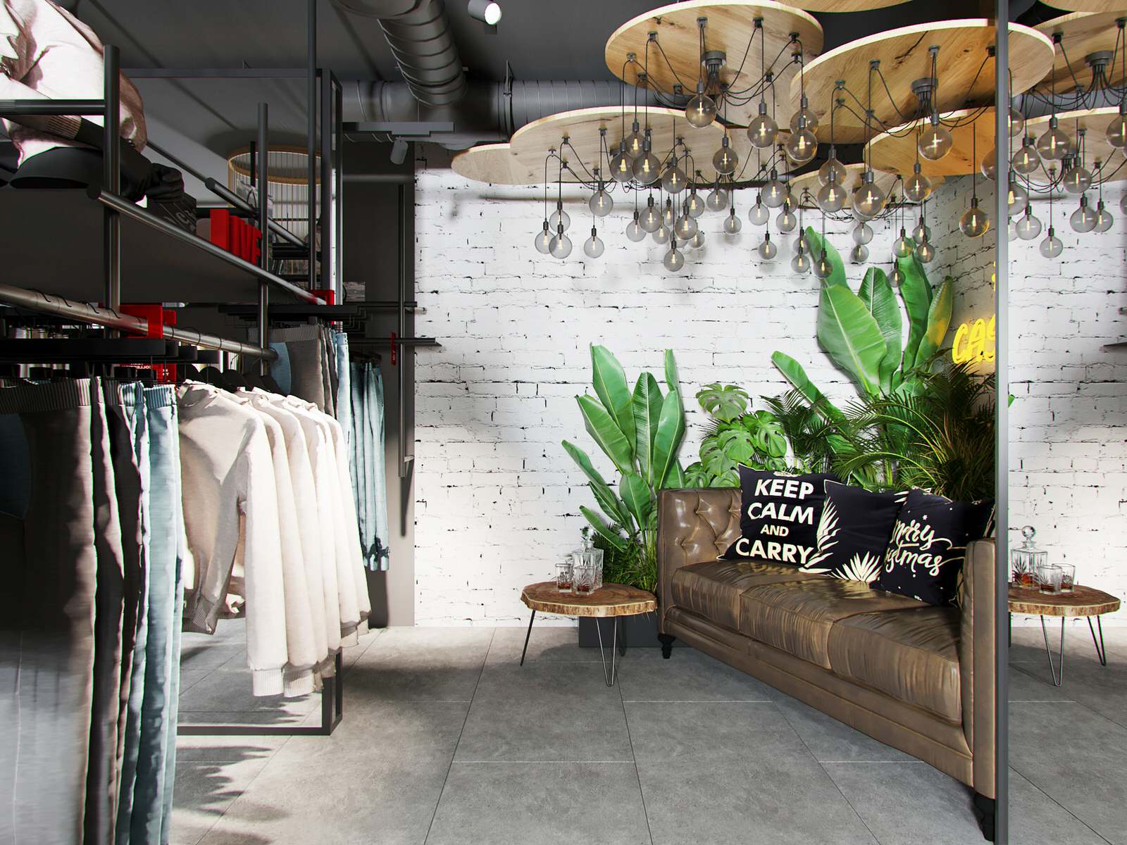 Интерьер магазина одежды