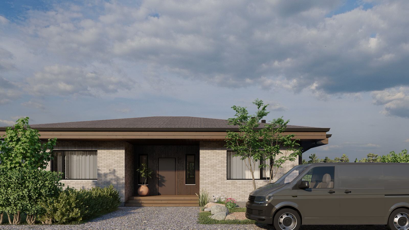 Одноэтажный дом в пос. Зимняя горка