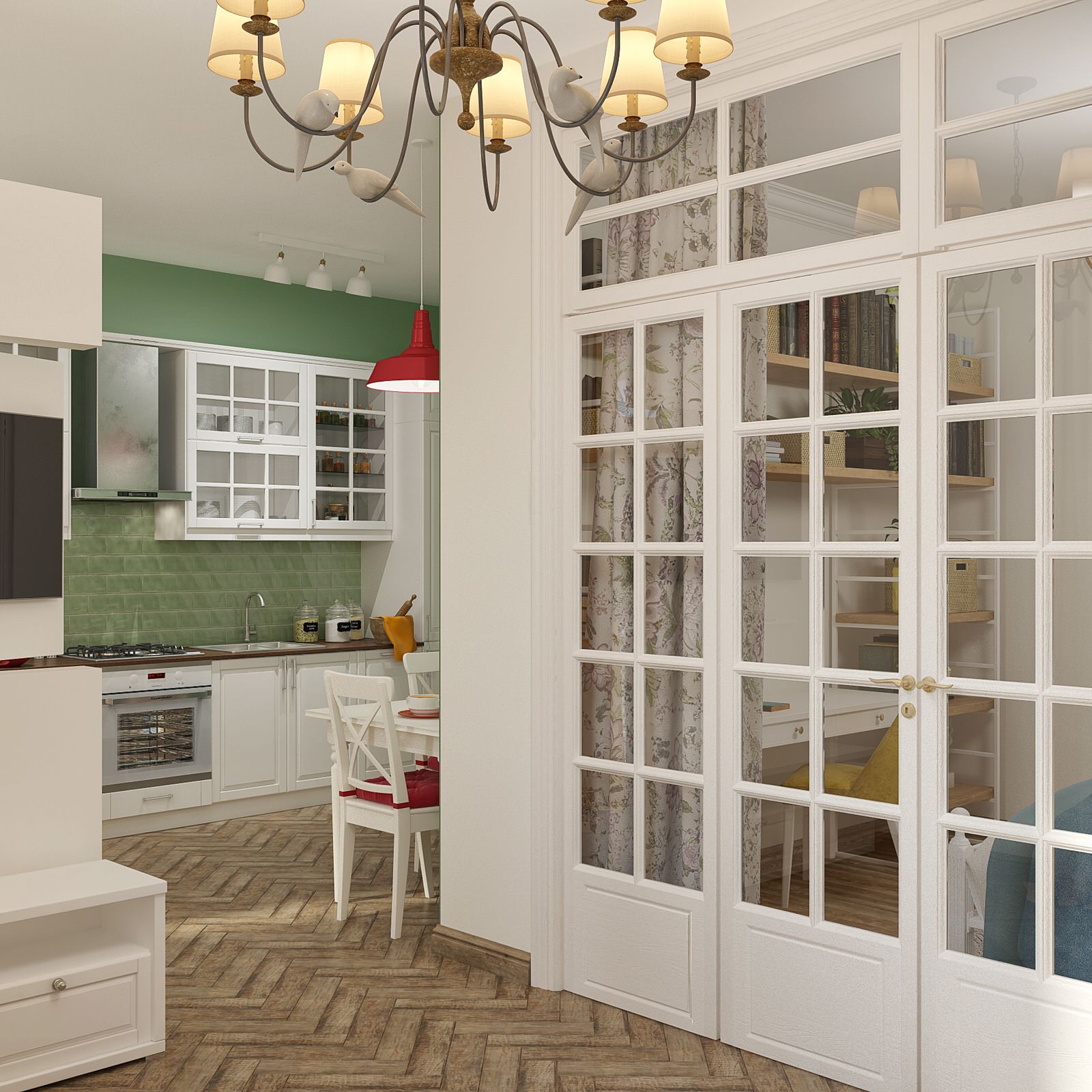 Яркий проект с мебелью и освещением ИКЕА