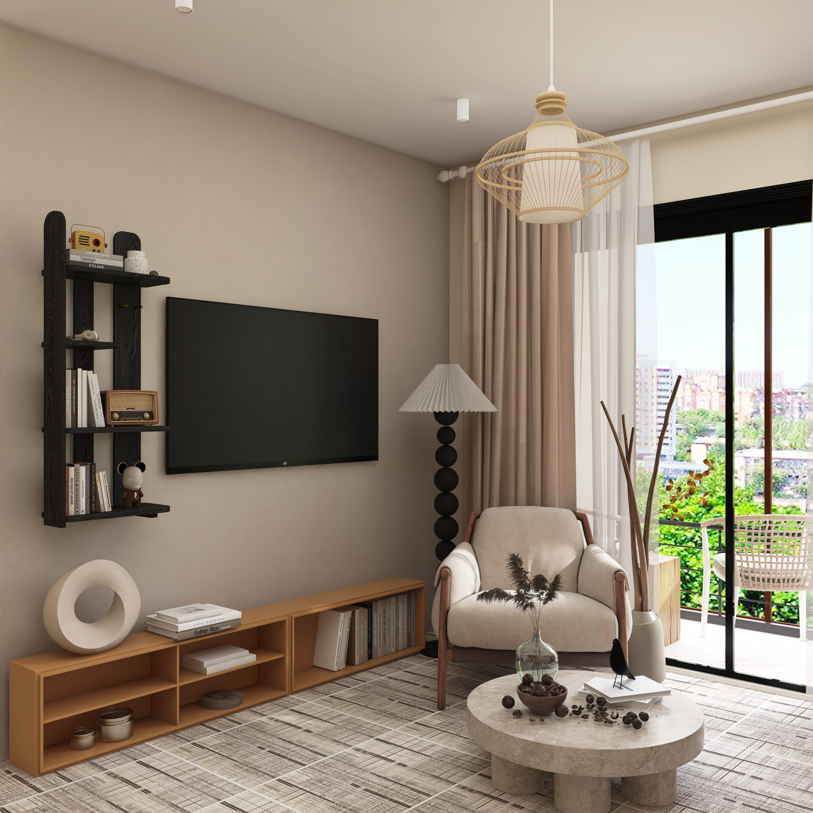 Квартира в центре Екатеринбурга в стиле Джапанди