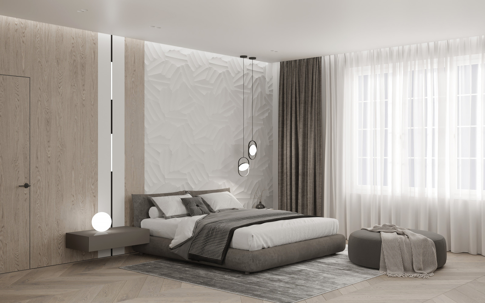 Обложка проекта: Проект мастер-спальни в трехэтажном доме на улице Красная в городе Калининград