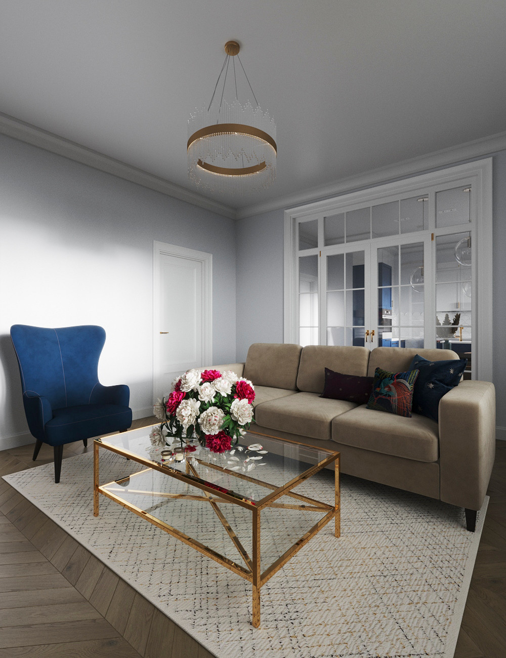 Гостиная и кухня