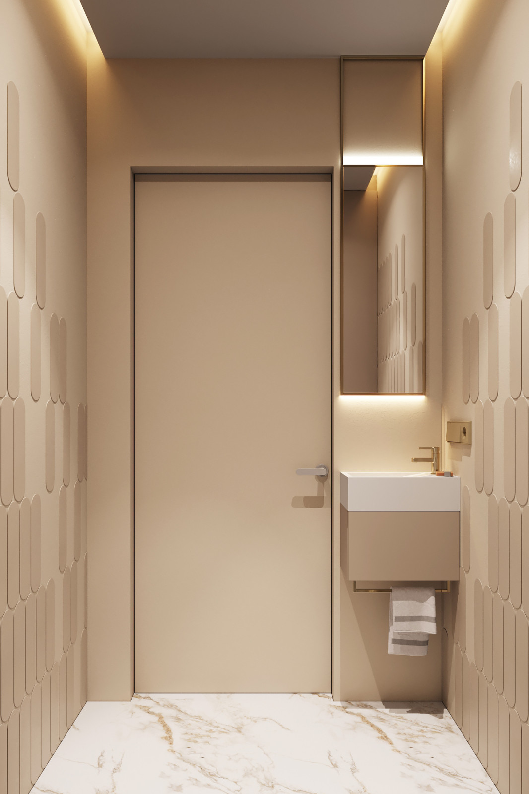 Современная квартира в теплых тонах