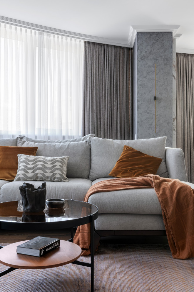 Квартира с оранжевым акцентом