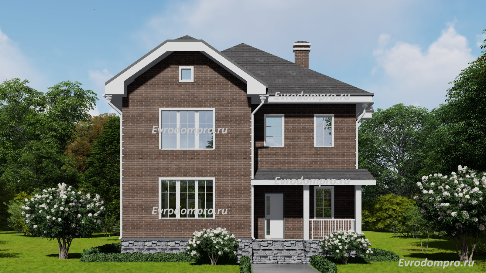 Обложка проекта: Проект дома в современном классическом стиле Н-64.