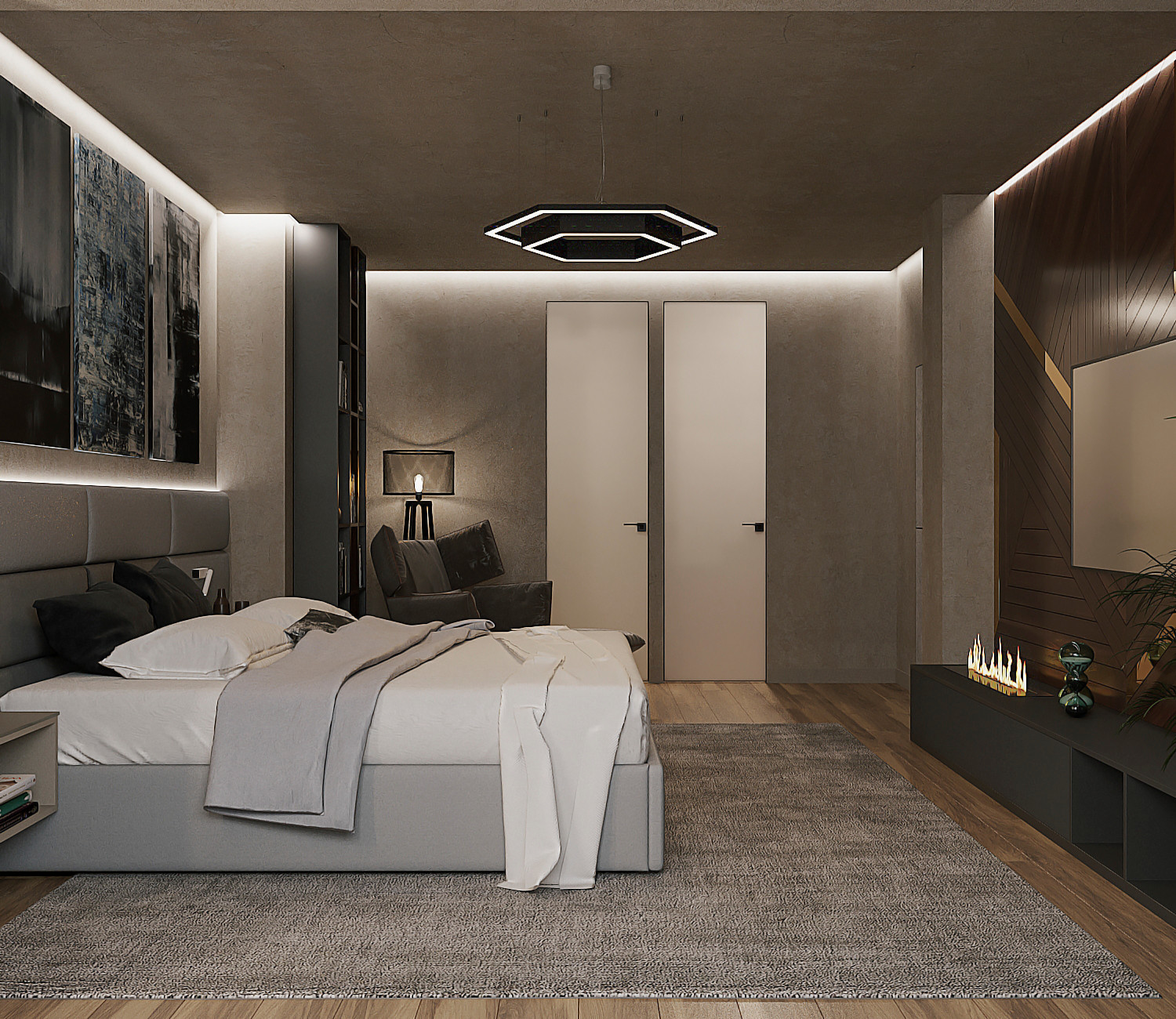 Квартира 110 м2, Нижний Новгород, площадь Минина д.4. Спальня.