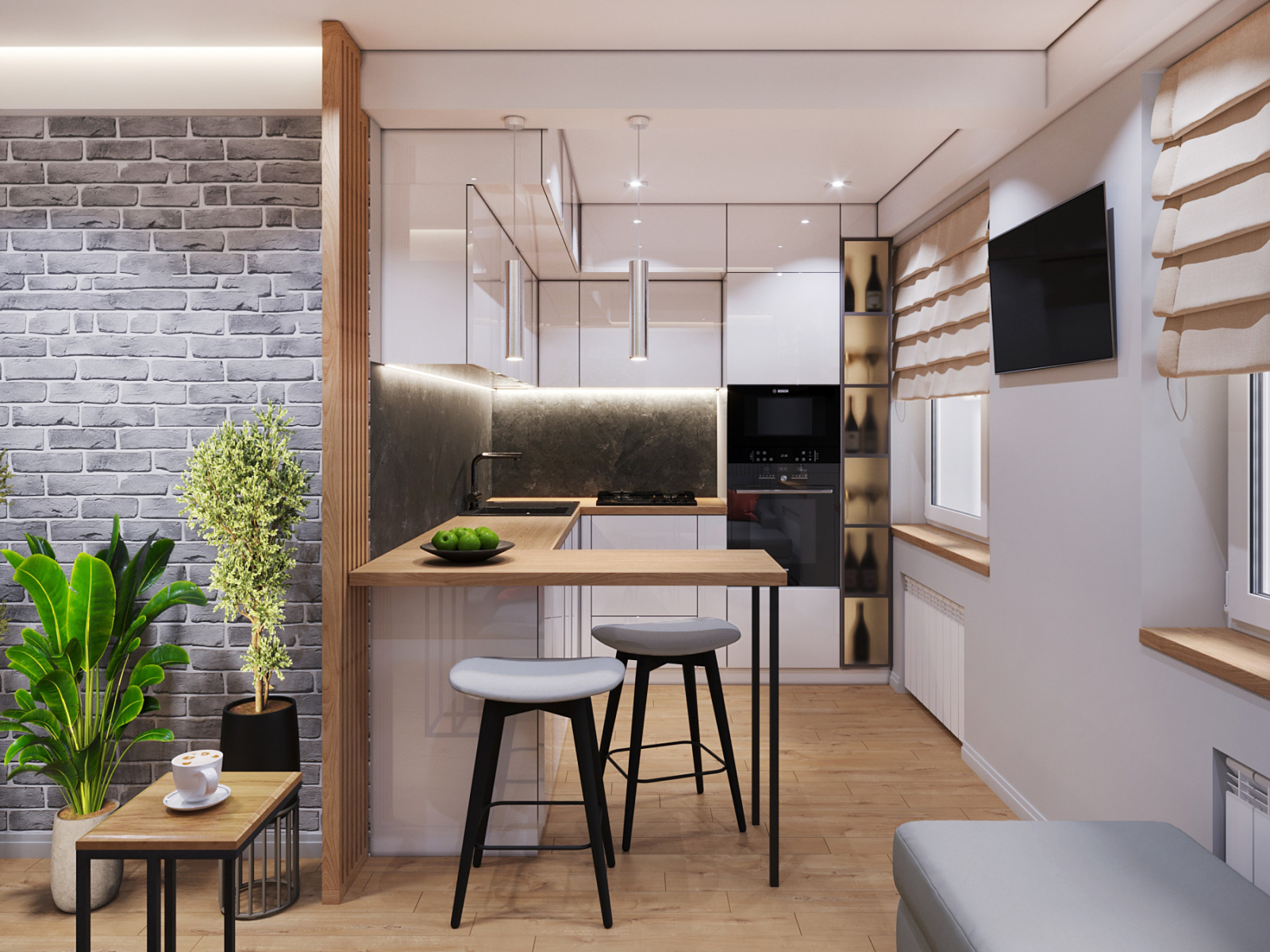 Обложка проекта: Кухня-гостиная