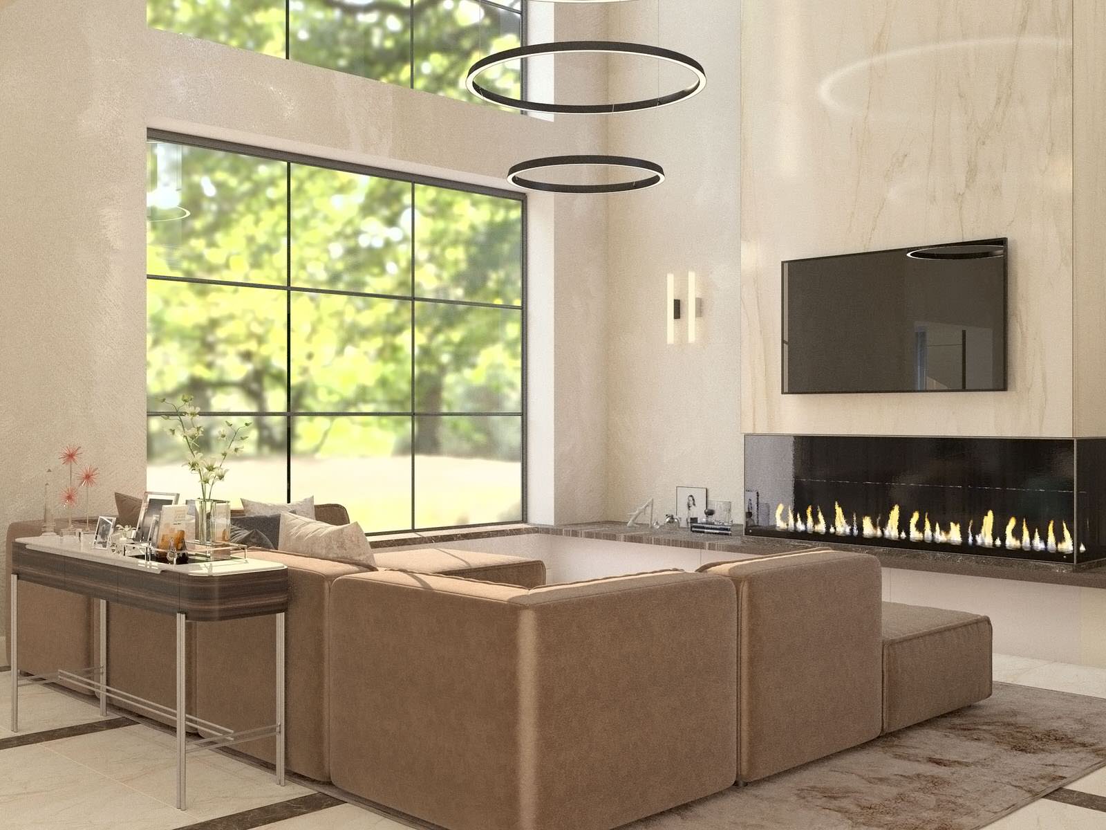 Обложка проекта: Гостиная и кухня в загородном доме