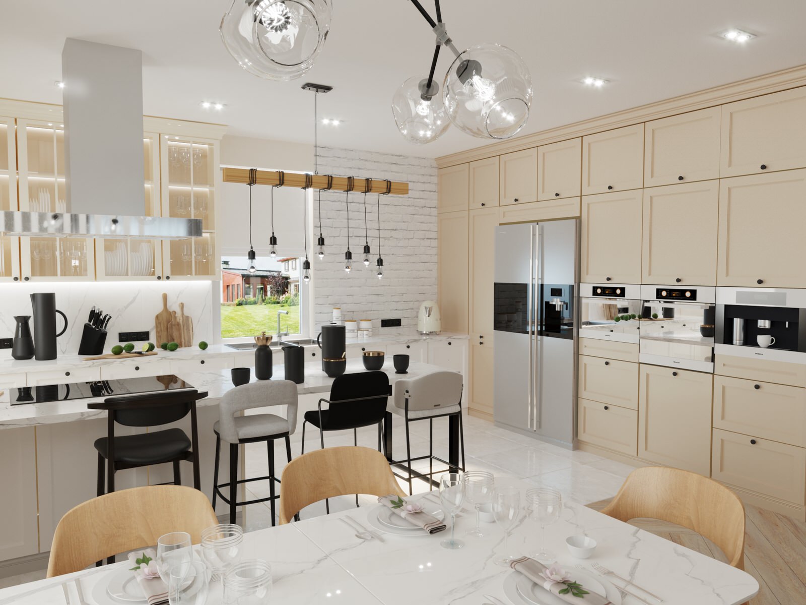 Обложка проекта: Кухня-гостиная в загородном доме