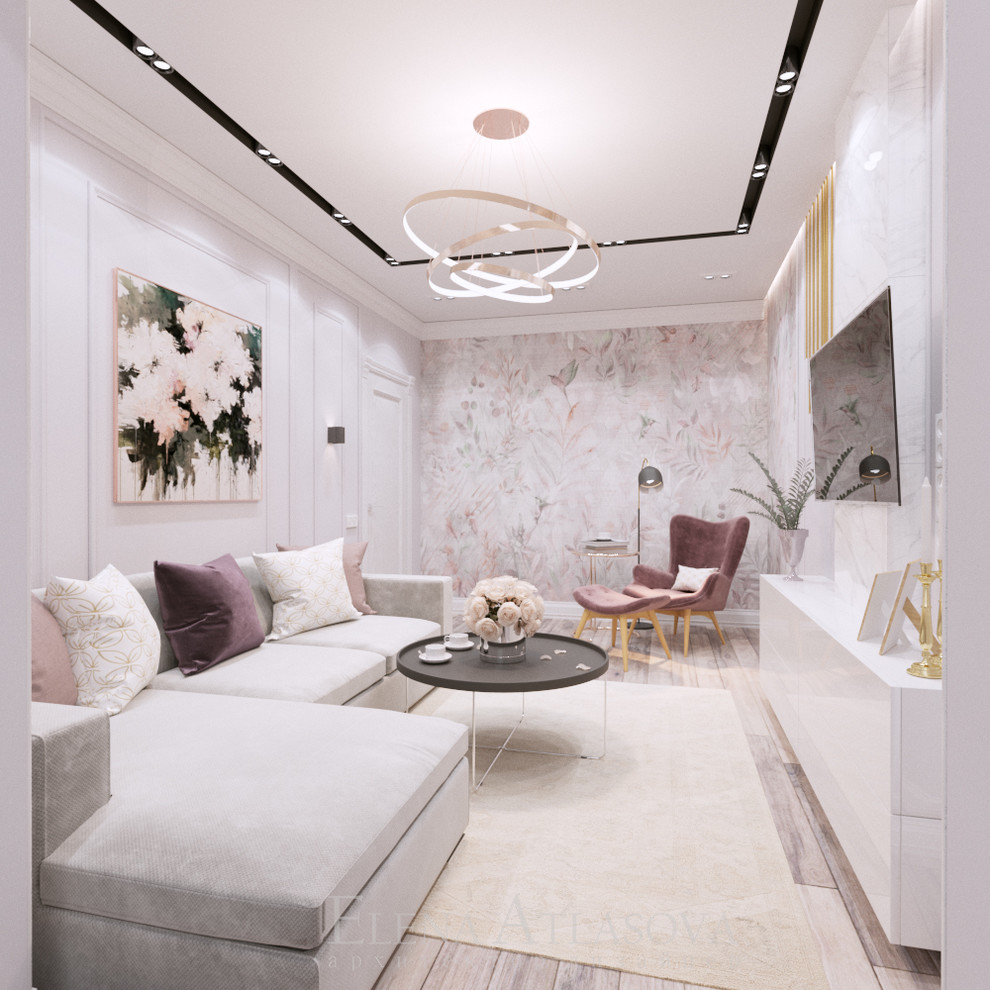 Обложка проекта: Гостиная с тремя зонами: для нее, для него и для совместного времяпровождения!