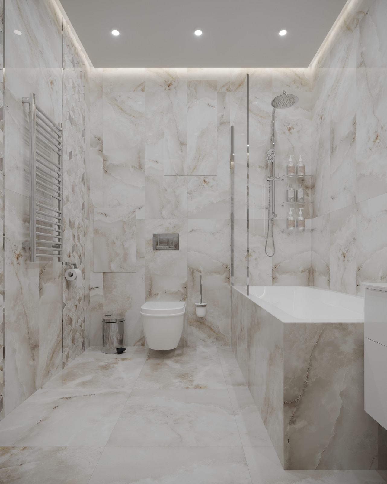 Обложка проекта: Квартира для молодоженов. Ванная.