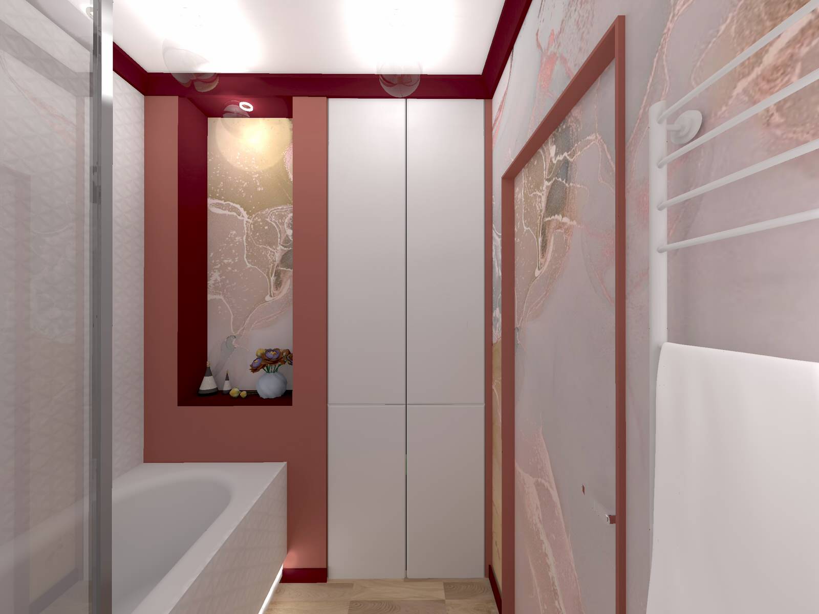 Пальмы в снегу ванна