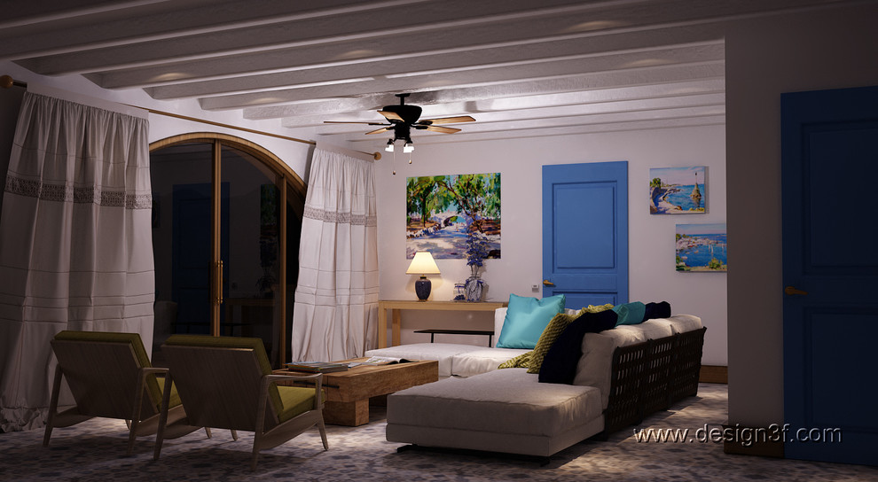 Интерьер гостиной в средиземноморском стиле