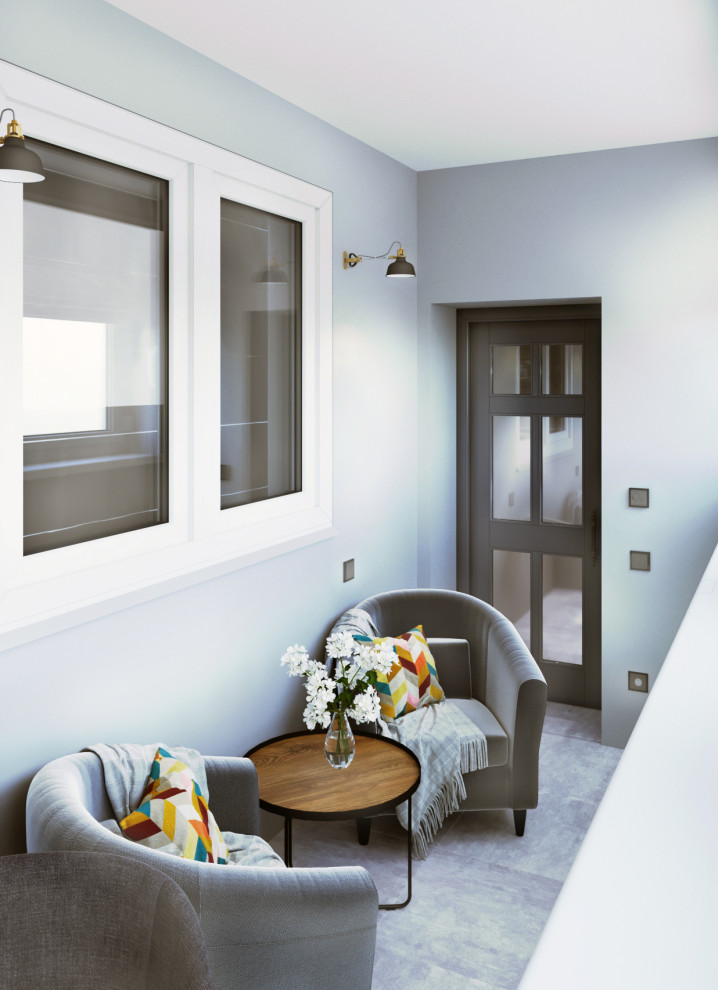 Спальня с гардеробной и балконом