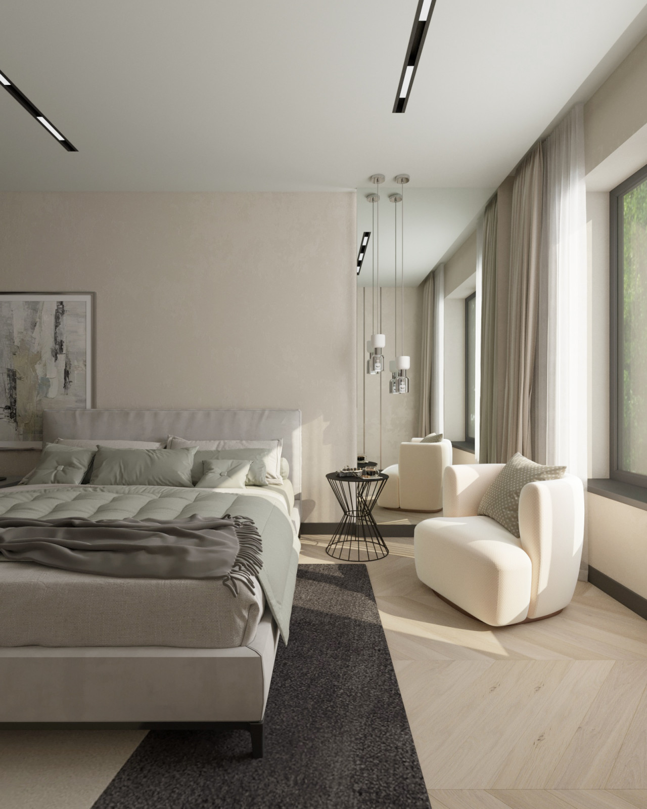 Обложка проекта: Спальня в тёплых тонах