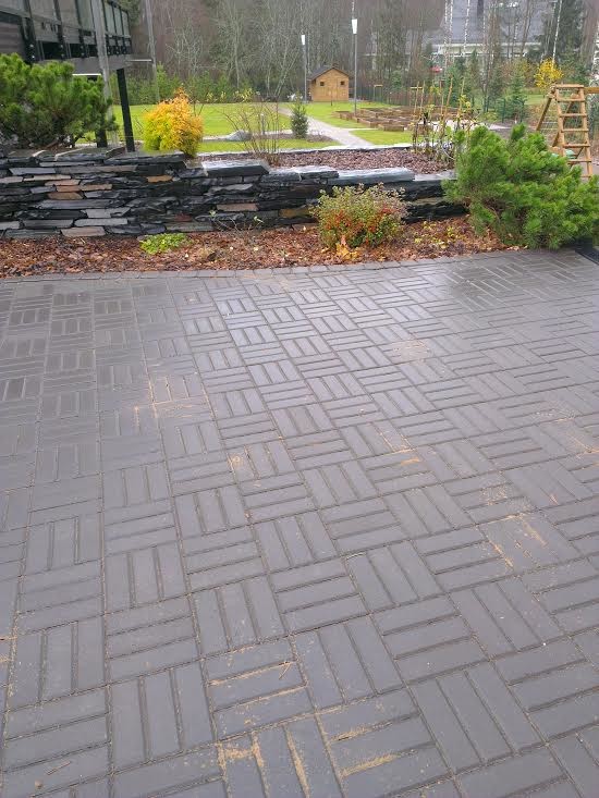 Мощение тротуарной плиткой