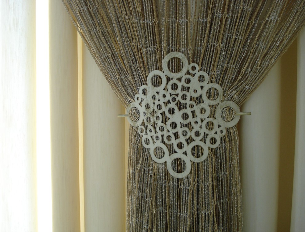 Шторы в стильный загородный дом.